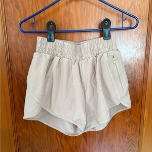 Amazon Tan Athletic Shorts Elastic Waist